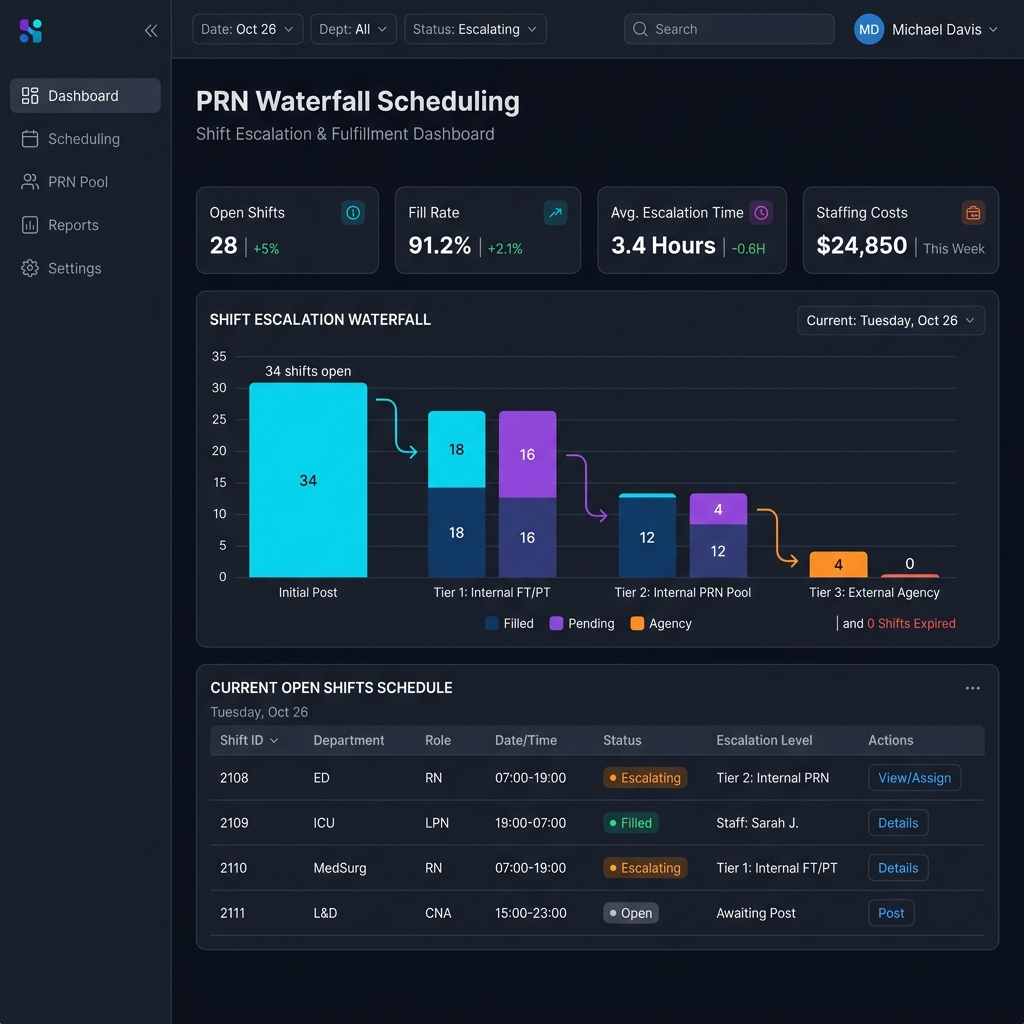 PRN Waterfall Dashboard